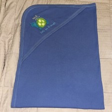 Carter's Thermal Waffle Weave Baby Blanket Let's be friends BLUE Hooded Turtle