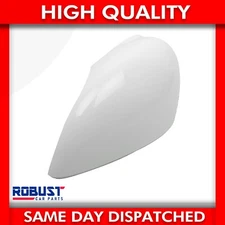 FOR FORD FIESTA LEFT DOOR WING MIRROR COVER CAP PAINTED FROZEN WHITE 7VTAWWA