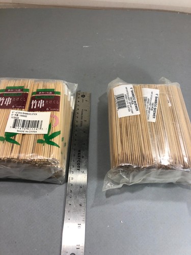 1000 sztuk 6" Bambusowy szaszłyk Kabob Grill Przystawka Owoce Wybieraczki BBQ Szaszłyki 10x100 - Zdjęcie 1 z 4