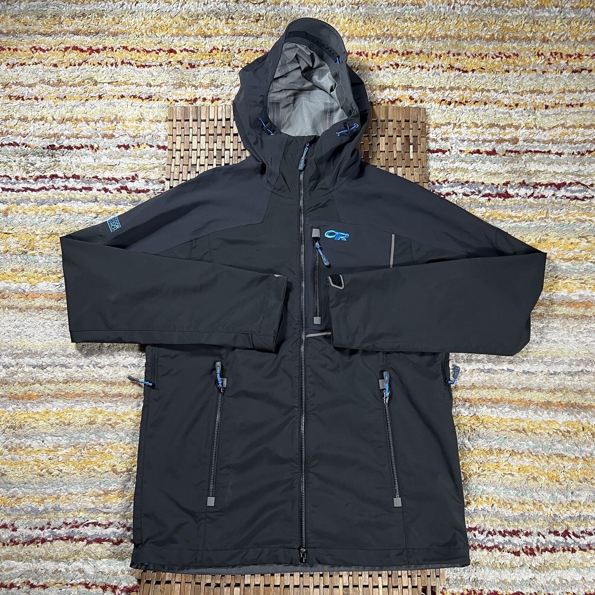 Outdoor Research All Out Full Zip Soft Shell Hoodie Jacket Black - Main Image