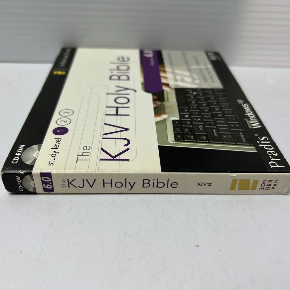 Pradis Interactive KJV Holy Bible CD-Rom 6.0 Windows XP Study Level 1 New Sealed - Image 3 of 4