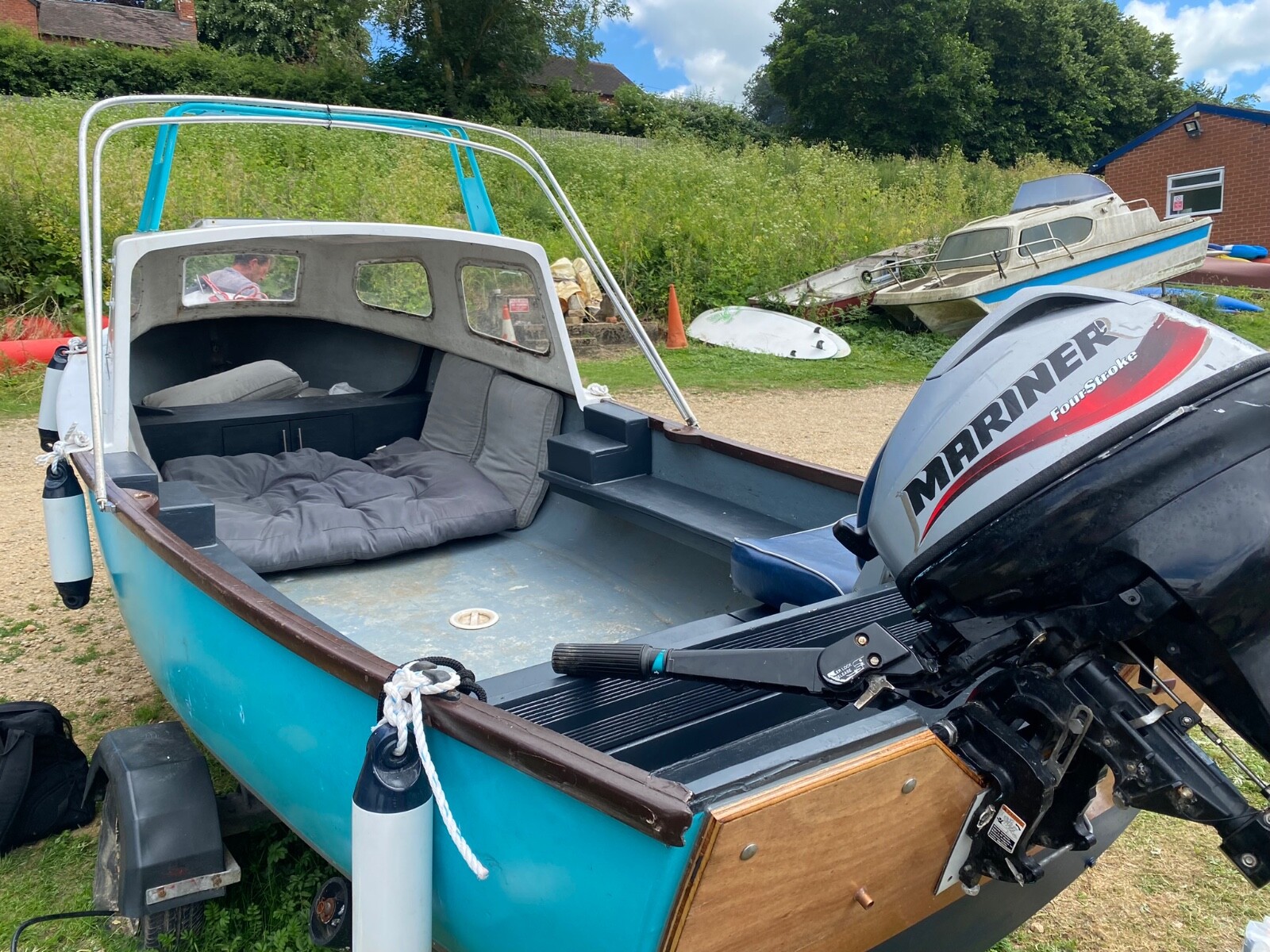 16 foot fishing boat 15hp outboard + trailer eBay
