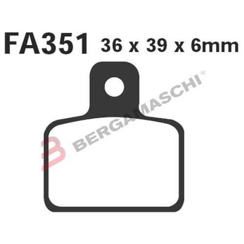 PASTIGLIE FRENI PER GAS GAS TXT 125/ 250/280/300 EBC FA351TT ORGANICA MOTO OFF - Foto 2 di 5
