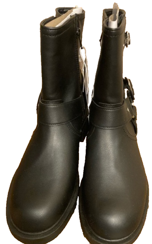 Connor Ankle Motorcycle Boots Genuine Faux Leather Memory Foam Size 8 w - Picture 3 of 8
