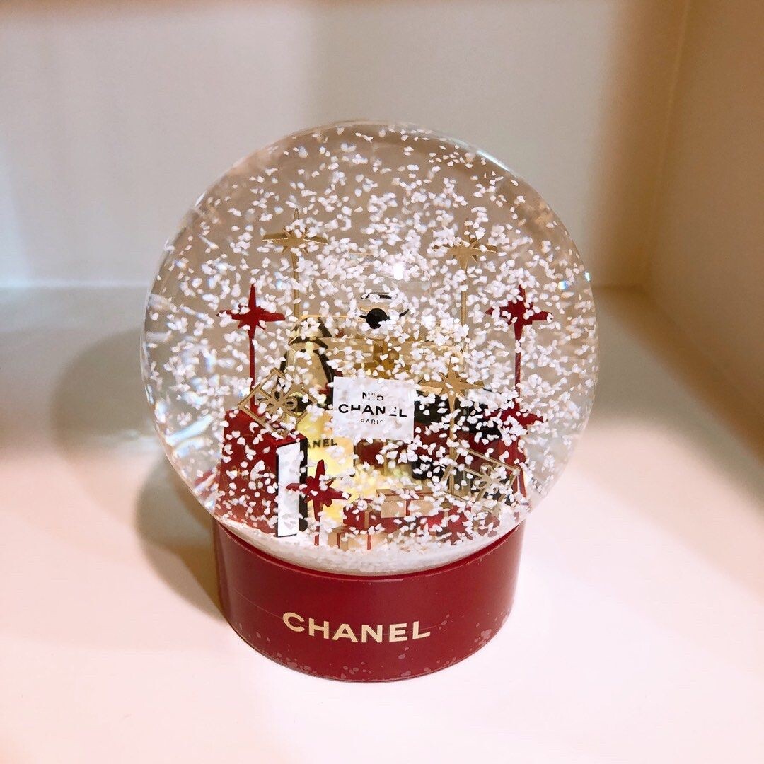 CHANEL N°5 Crystal Mini Snow Globe Dome Christmas New Gift Box