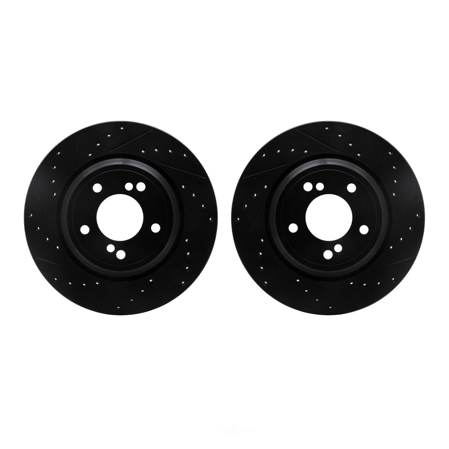 Disc Brake Rotor Set-Rotors-Drilled and Slotted-Black DFC 8002-31113 ...