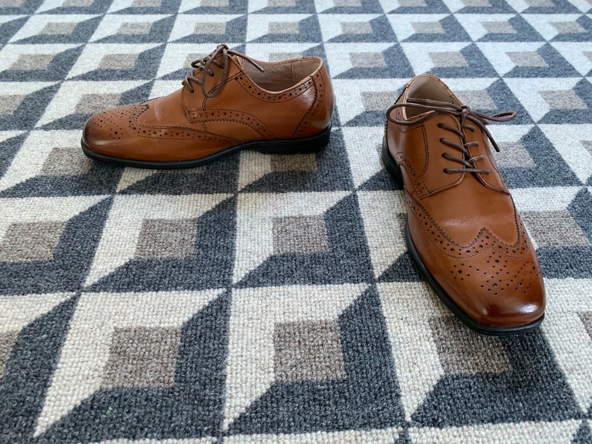 Florsheim Boys REVEAL Wingtip Oxford Cognac Brown 16574-221