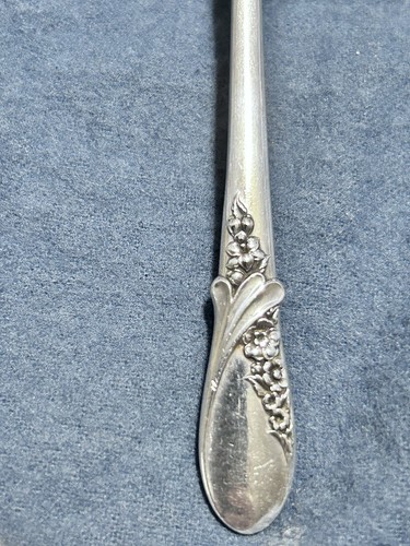 INTERNATIONAL SILVER MAY MELODY (1952) STERLING FLATWARE 5 7/8" OVAL EGG SPOON - 第 5/12 張圖片
