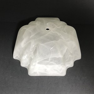 10 3/4" x 4 1/8" White Alabaster Replacement Glass Ceiling Dome Shade 1