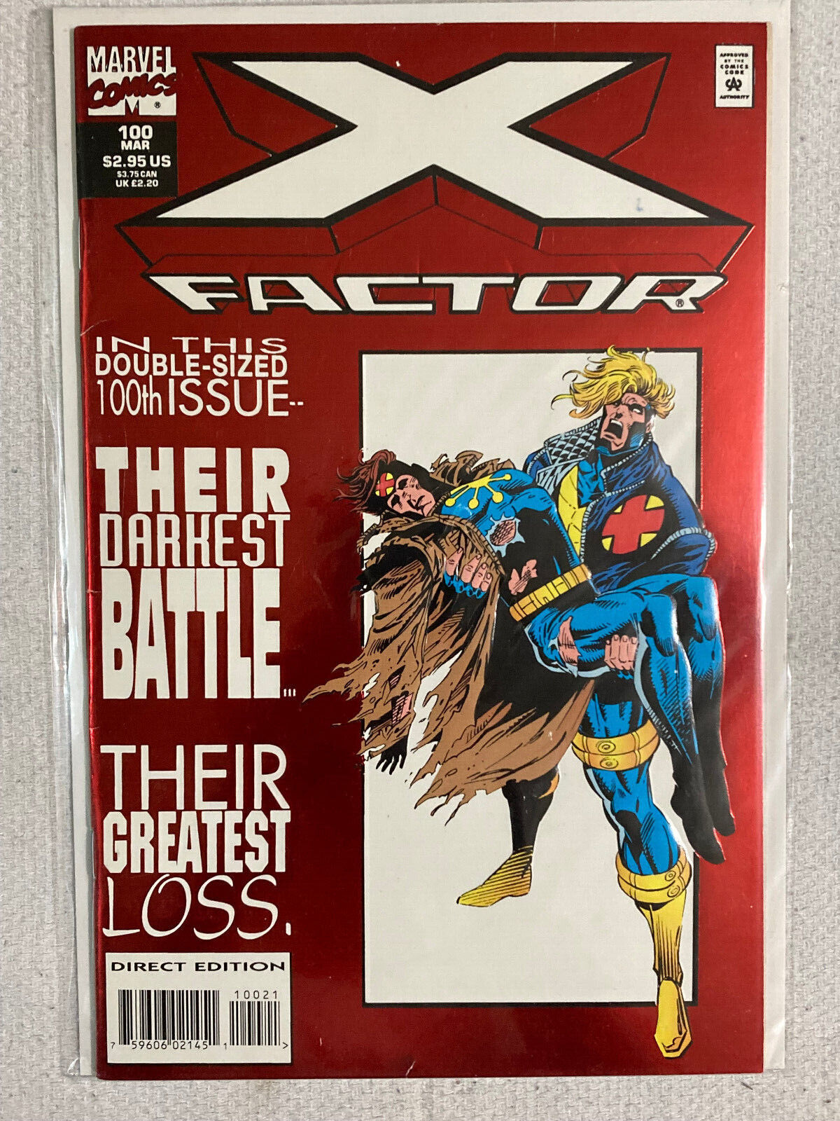 X-Factor #100 (Volume 1) 1994 NM Marvel Comics 1st Red Foil Embossed Cover
