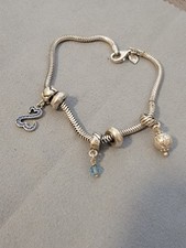 Kay Jewelers Michael Anthony MA 925 Snake Charm Bracelet With Charms