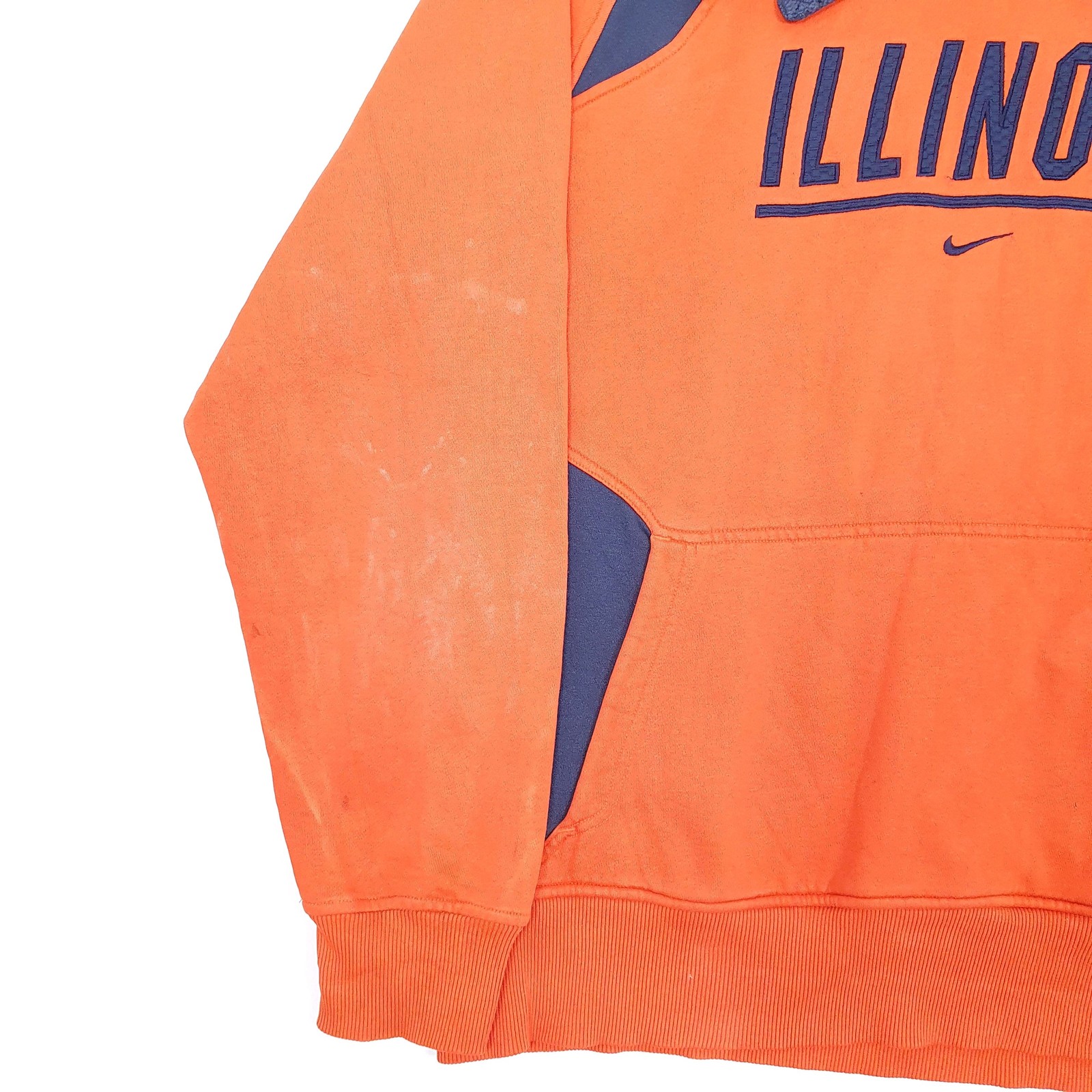 NIKE Hoodie Team University of Illinois Cotton Jumper Sweatshirt Mens L image 4