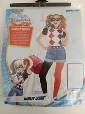 Harley Quinn Costume Batman World Book Day Girl's Fancy Dress Red Black Mix New