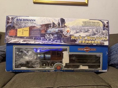 Bachmann Big Haulers Rocky Mountain Express Train Set G Scale 4-6-0 Steam Engine