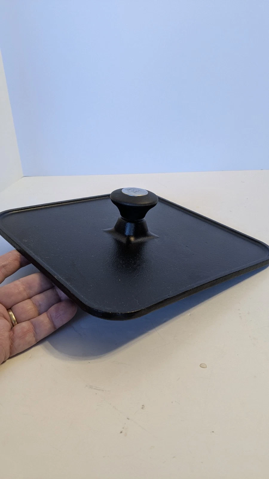 Extra Large Cast Iron Meat Panini Press. UnUsed Condition. Over 6 lbs.