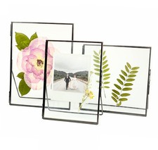 Double Glass Frame for Pressed Flowers, Leaf and Artwork - 6x6 5x7 6x8 Standi...