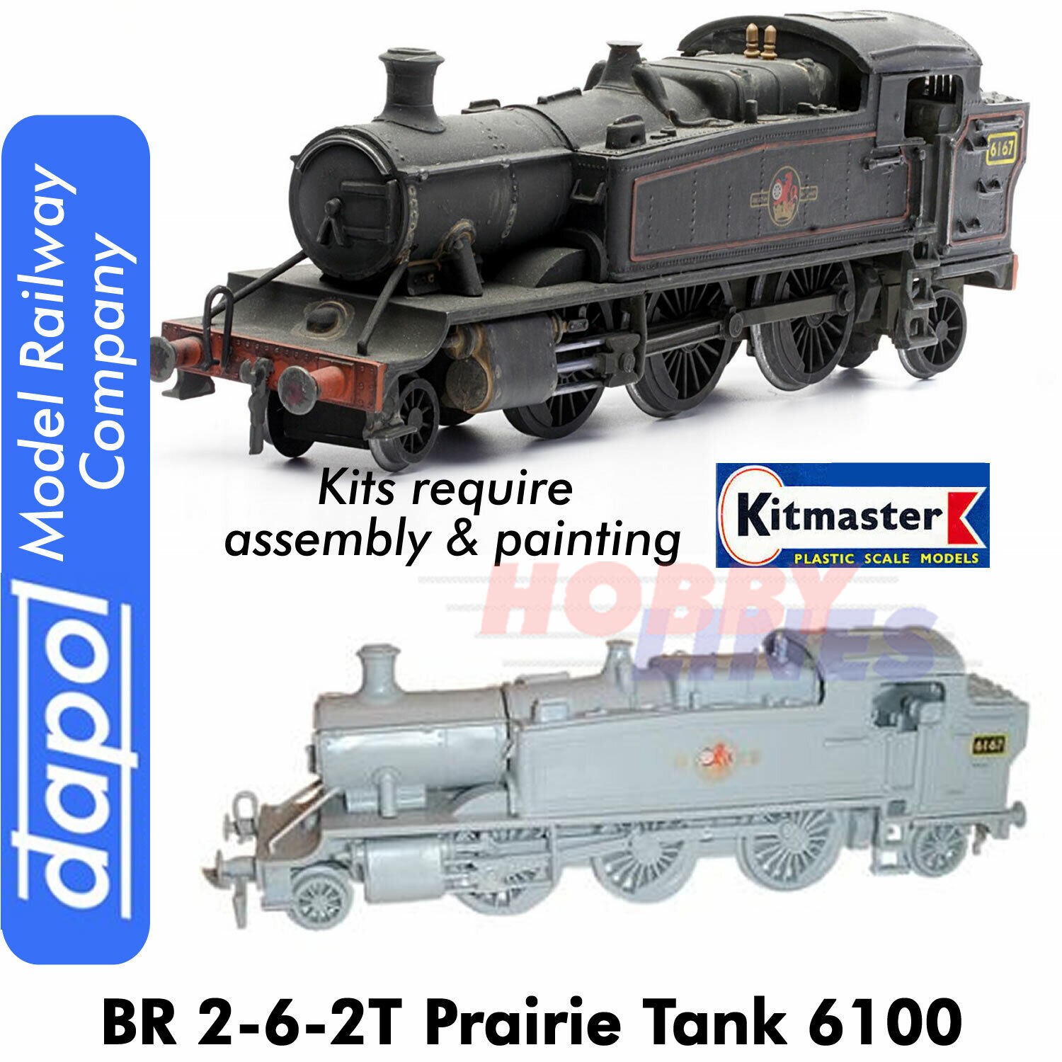 GWR PRARIE TANK 2-6-2 locomotive LOCO KitMaster OO Gauge model Kit Dapol C062