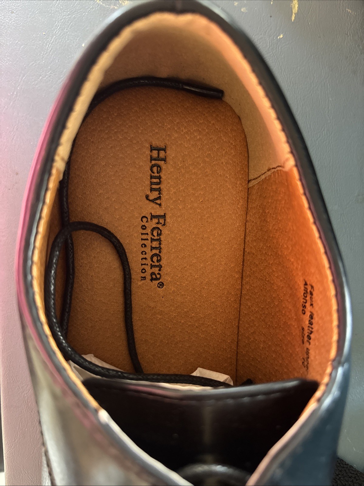 SAOLA Henry Ferrera Derby scarpe eleganti Oxford nere uomo punta quadrata taglia 10 ottime