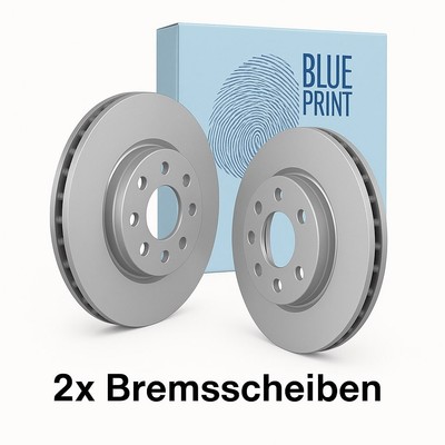 2x BLUE PRINT Bremsscheibe Vorne ADBP430165 für Ford
