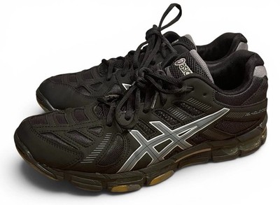 ASICS Women s 9.5 VOLLEYBALL SHOES Black/Gum***SEE PHOTOS For Wear/imperfections
