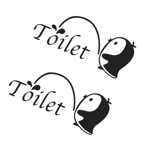 2 PCS Bathroom Decor Toilet Penguin Restroom Decal - Picture 10 of 11