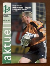 Germany v England 2002 World Cup Qualifier Programme 1/9/2001 Munich Famous 5-1