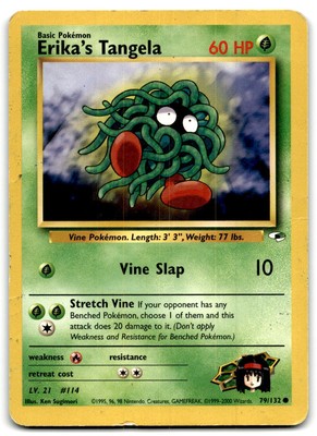 Pokemon Gym Heroes Erika's Tangela #79/132 Common Lightly played