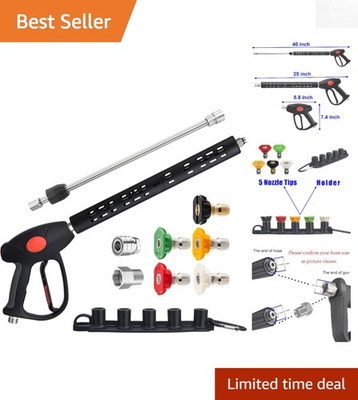 #ad Replacement Pressure Washer Gun with 40 Inch Extension Wand 4000 PSI $57.99