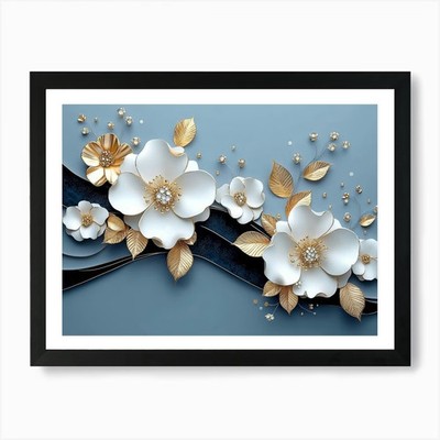 3d Artwork Illustration White Backg Framed Wall Art Poster Canvas Print Picture
