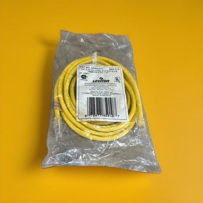  Leviton 42454-07Y CAT 5e Patch Cord 7ft Yellow RJ45 (New) ~ 1 Unit