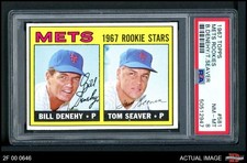 1967 Topps #581 Tom Seaver Mets RCs RC HOF SHORT-PRINT PSA 8 - NM/MT