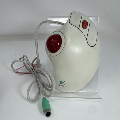 Logitech TrackMan Marble+ T-CL13 Trackball Mouse Wired PS/2 Vintage Computer