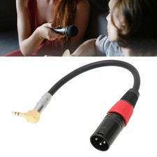 TRS Male to XLR Male Cable 90 Degree Stereo Microphone Auxiliary Wire
