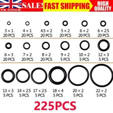 225Pc O RING SET Assorted O-Ring Washer Kit Pack Rubber ORing Seals Plumbing Tap