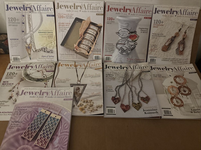 Lot Of 9 Jewelry Affaire Magazine Back Issues 2016 2017 2018 Artisan Craft