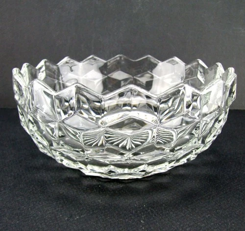 Fostoria Glass American Medium Round Serving Bowl 7.5" Cube