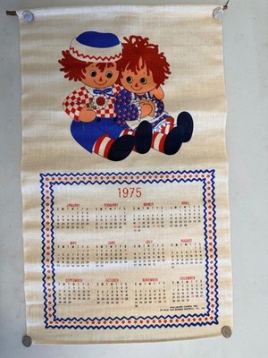 Vintage 1970s Hallmark Fabric Calendars - Set of 10