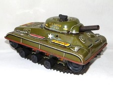 Vintage 1950s Wind-Up MARX U.S.TANK DIVISION Lithograph Toy Military ARMY Tank