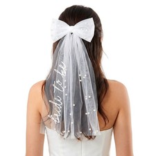 Yolyoo Bride to Be Veil for Bachelorette Party Accessories,Hair BowBride Veil...