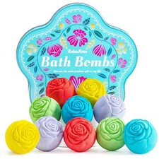 Bath Bomb Gift Set for Women 10 Pack Handmade with Natural Essential Oils, ...