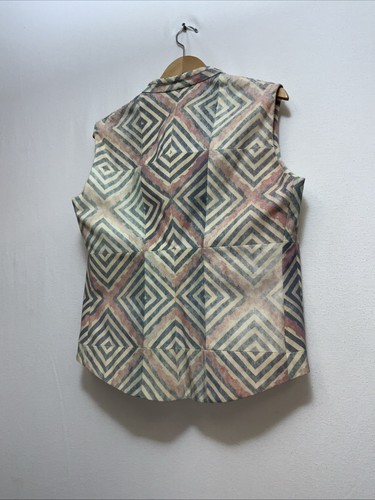 Vintage Burberry Girls Pastel Easter Vest Size 12 Made In Italy - Picture 4 of 10