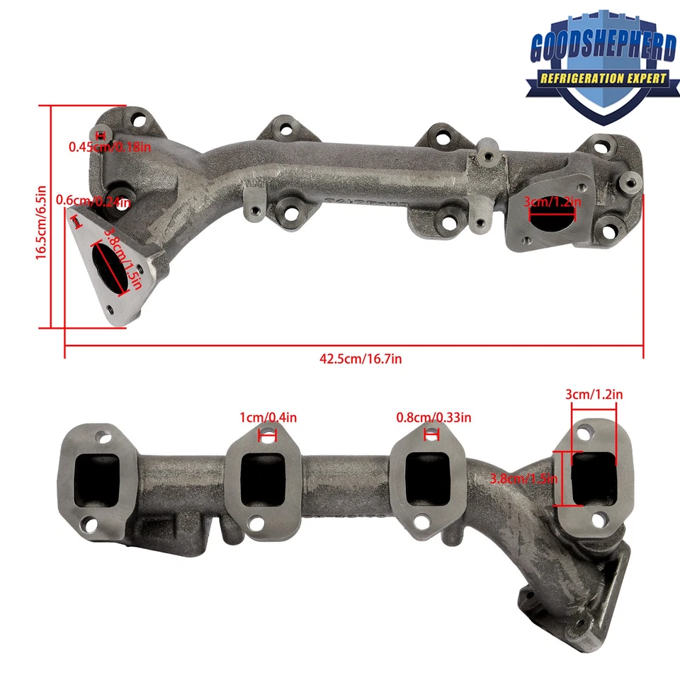 Colector de escape derecho 674-699 para Ford 2015-2019 F-250 F-350 Super Duty 6,7 L V8 Foto 4 de 4