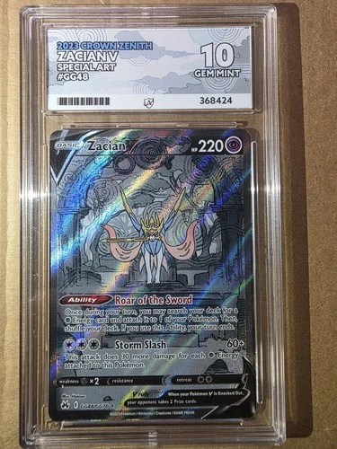 Pokémon Zacian V GG48/GG70 Crown Zenith Galarian Galary - ACE 10