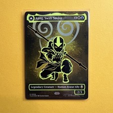 Aang, Swift Savior (Borderless) (Neon Ink Foil) Avatar: the Last Airbender Foil