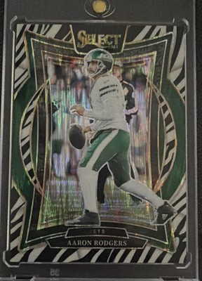 2024 Panini Select - Concourse Aaron Rodgers #40 Zebra Prizm