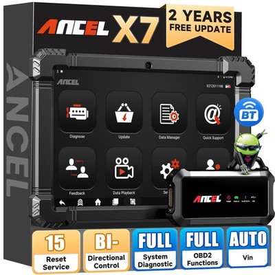 ANCEL X7 OBD2 Scanner Bluetooth Car Code Reader Full System Bidirectional Scan