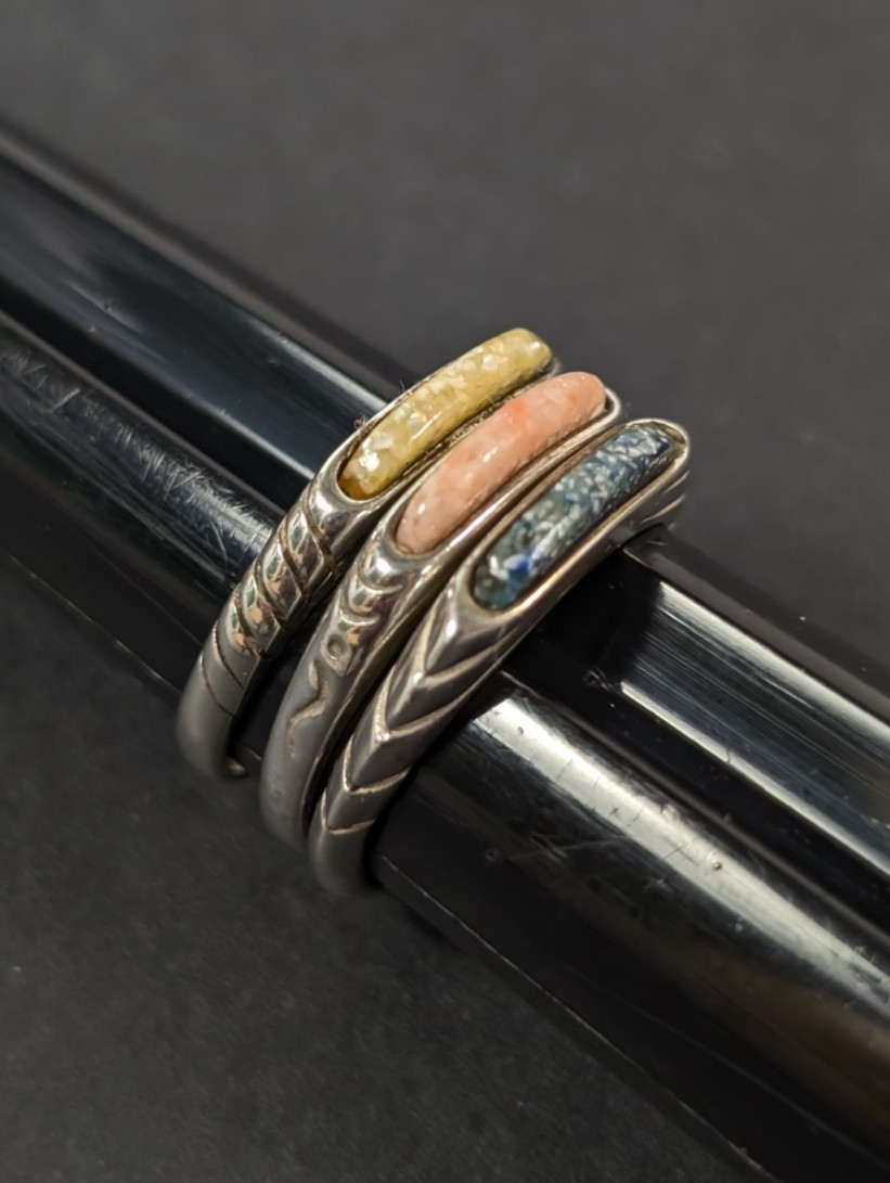 Carolyn Pollack Stackable Stacking Rings Set of 3… - image 1