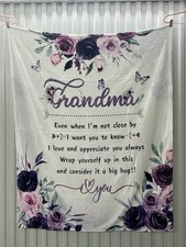 To Grandma From Loved One 50x60 Inch Throw Blanket Cover Soft Bedding Gift Cozy