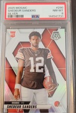 2025 Panini Mosaic - Rookie Variations Shedeur Sanders #290 Silver Prizm psa 8