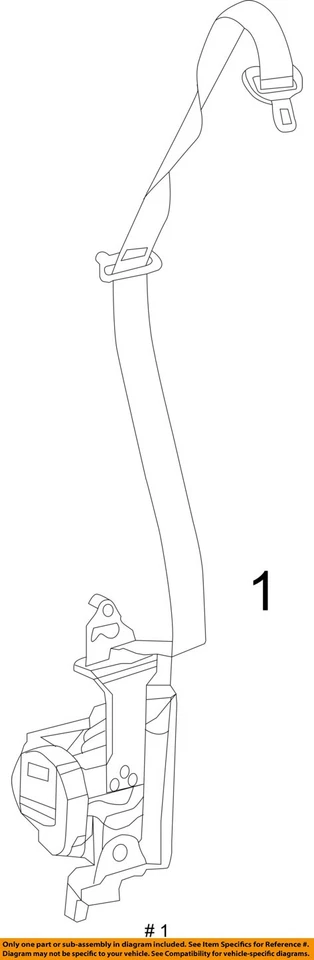 Seat Belt Front 4 Door Bench Seat Passenger Fits 13-23 DODGE 3500 PICKUP 2032138 Foto 4 de 4